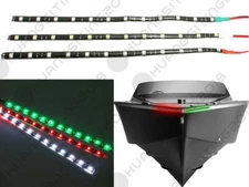 3x LED 12" Submersible Red Green Navigation Light Strip Waterproof Marine Boat