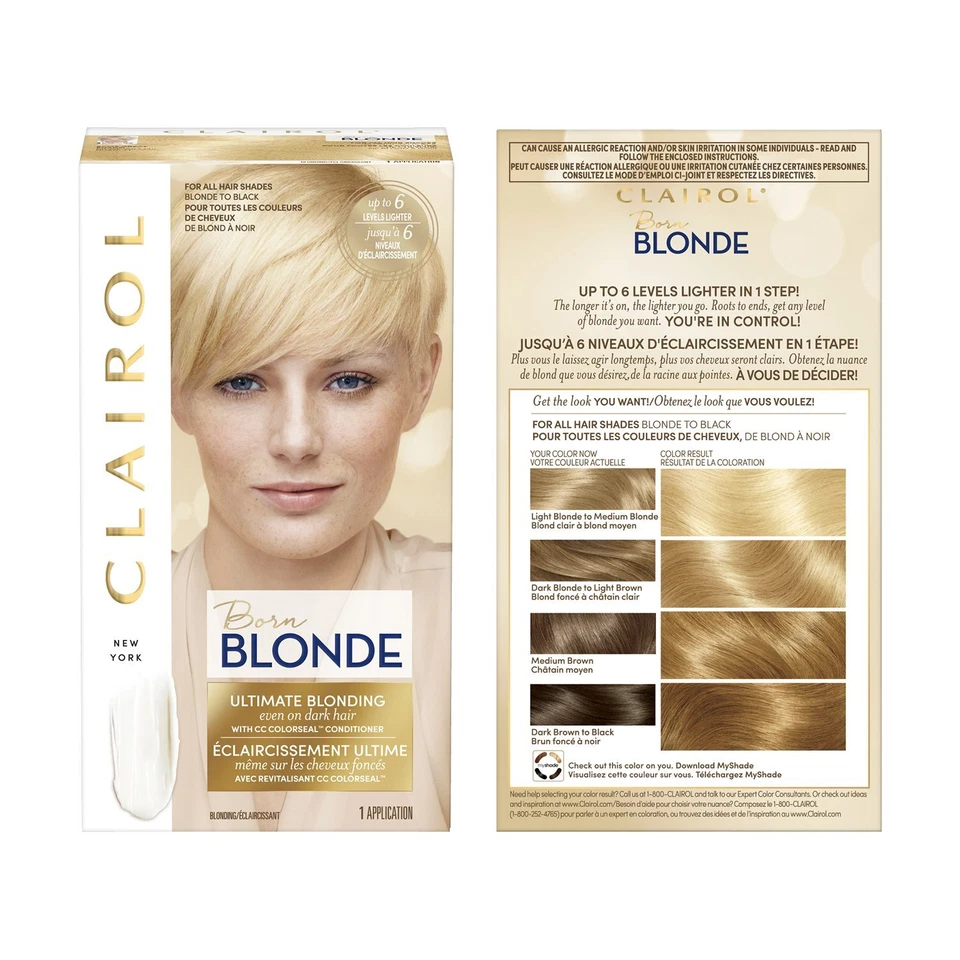 12-Nuevo Clairol Nice N Easy Born Ultimate Rubio Blanqueador Rubio Color de Cabello 2.2oz Foto 3 de 3