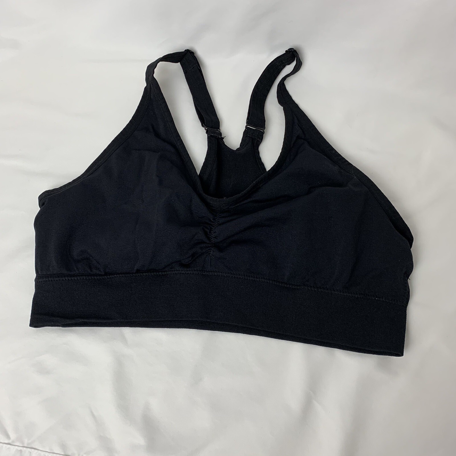 Unbranded Sports Bra Sz XXL Tank Top Black Women Comfort Pre Owned Athletic Gym-image