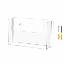 2 Pack Wall Mount Single Pocket Holder Display System for 6 x 4 Post Card
