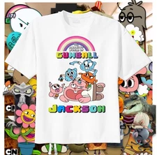 Amazing World of Gumball FIGHT Custom T-Shirt Personalize Birthday Tshirt Darwin