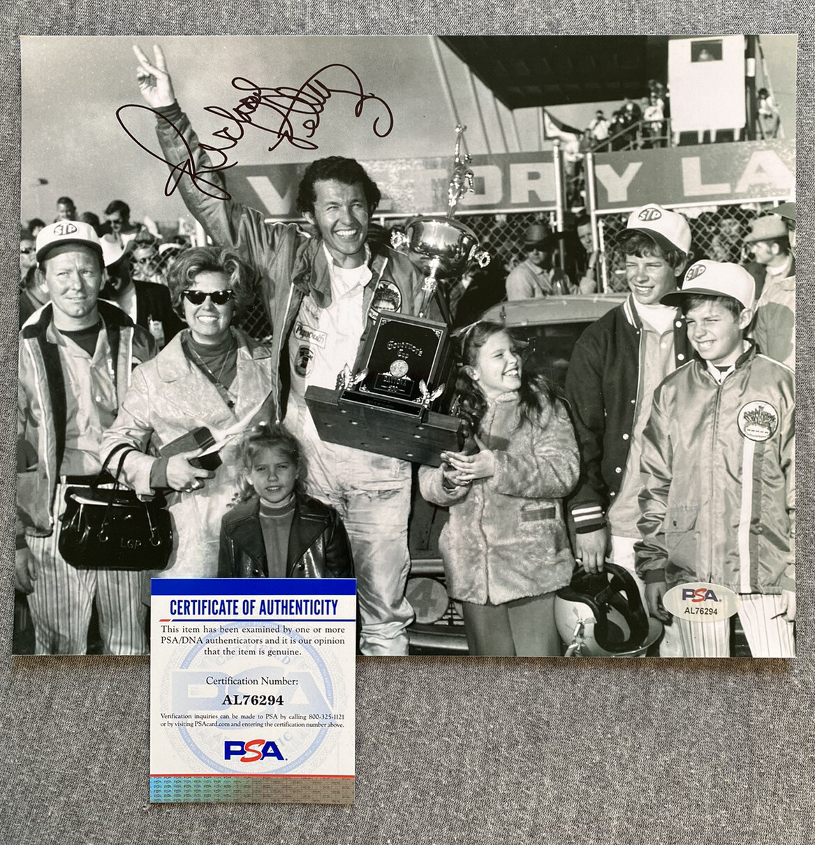 1971 DAYTONA 500- RICHARD PETTY AUTOGRAPH 8x10 VICTORY PHOTO 3rd PSA/DNA AL76294