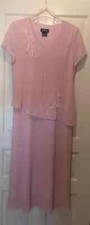 ABG Mother of the Bride Dress Size 14 Pink full length.