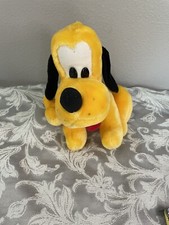 Vintage Disneyland Walt Disney World Pluto Dog 10" Plush Stuffed Animal Toy