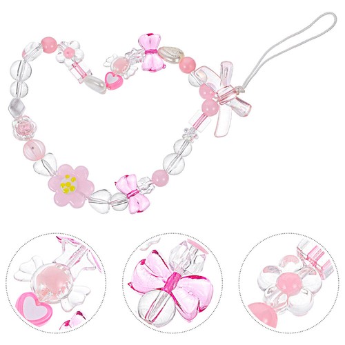 Phone Lanyard -lost Phone Chain Beaded Lanyard Phone Wrist Rope - Zdjęcie 10 z 12