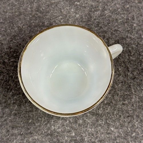 Cup Anchor Hocking Fire King Ware White with Gold Trim Replacement Read Vintage - Picture 2 of 11