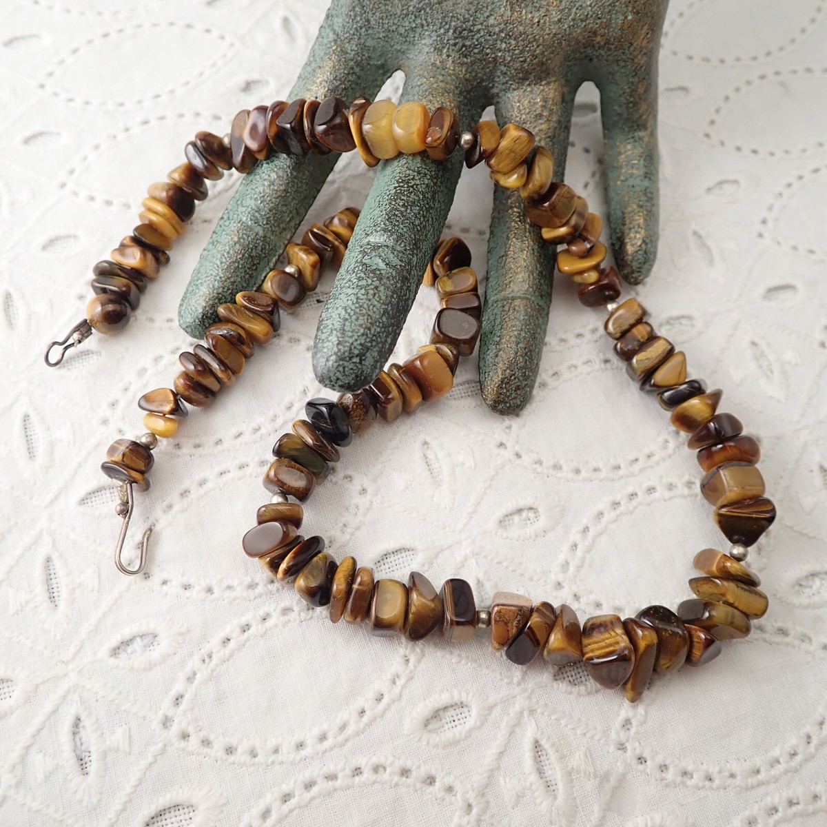 Authentic Tigers Eye Choker Genuine Tiger's Eye Necklace: Harness - Main Image