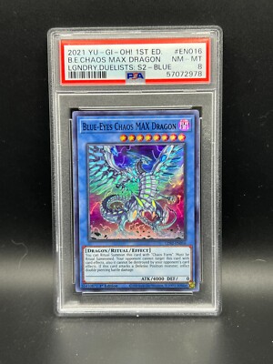 Yugioh PSA 8 NM-MT Blue-Eyes Chaos MAX Dragon (Blue) LDS2-EN016