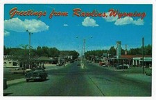 View of Lincoln Highway 30, Rawlins, Wyoming 1950's