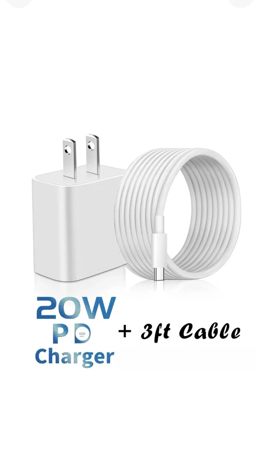 20W USB C Type C Adapter Fast Charger For iPhone 14/13/12/11/ProMax - Image 2 of 2