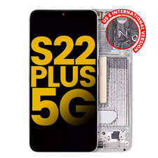 OLED Assembly With Frame Compatible For Samsung Galaxy S22 Plus 5G White