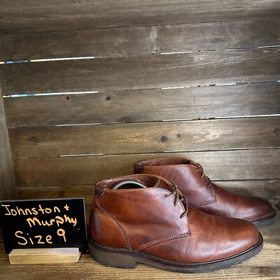 Mens Johnston & Murphy Brown Leather Lace Up Memory Foam  display picture 3