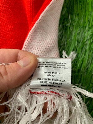 Écharpe Tricotée Danemark Football - Double Face, Couleurs