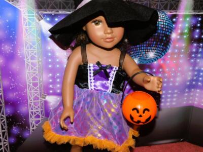 our generation purple dress Got a new dress for my doll. Carpatina made Purple dress comes in two  sizes: - fit for 18 Our Generation dolls and for 18 American Girl dolls.