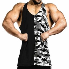 Hot Sale Mens Bodybuilding Vest Cotton Material Leisure Style Tank Top Soft
