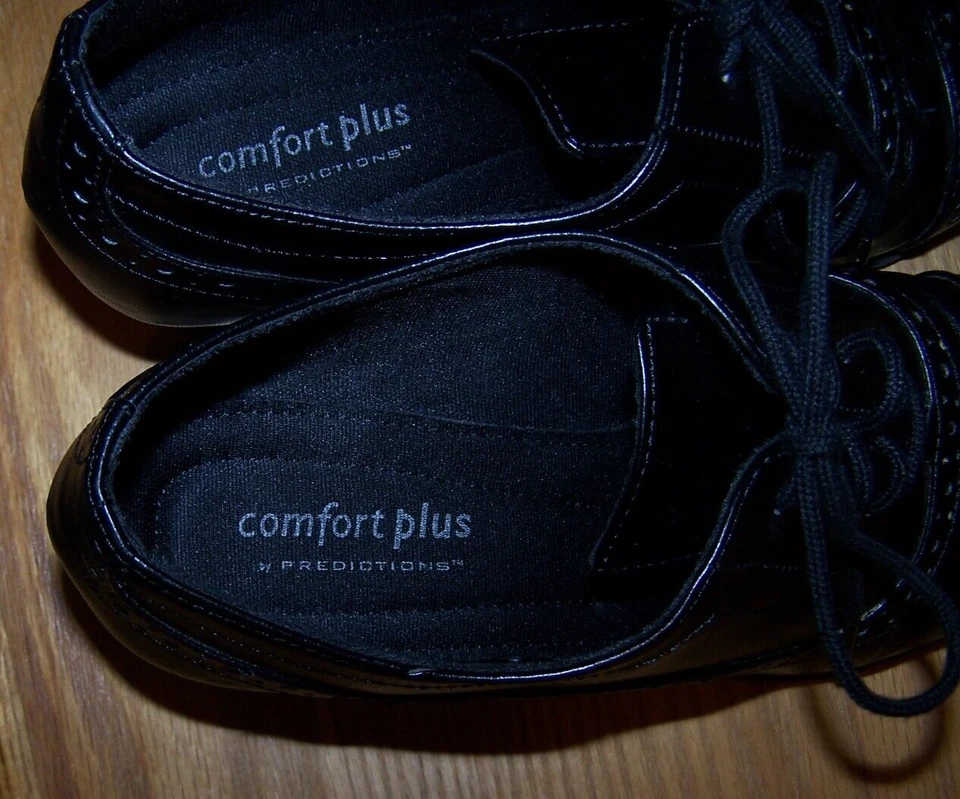 Zapatos de salón Oxford Comfort Plus by Predictions negros con cordones de tacón ancho talla 6,5 Foto 3 de 4