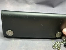 Buffalo Nickel Genuine Leather Biker Wallet With Chain Made in USA Unused