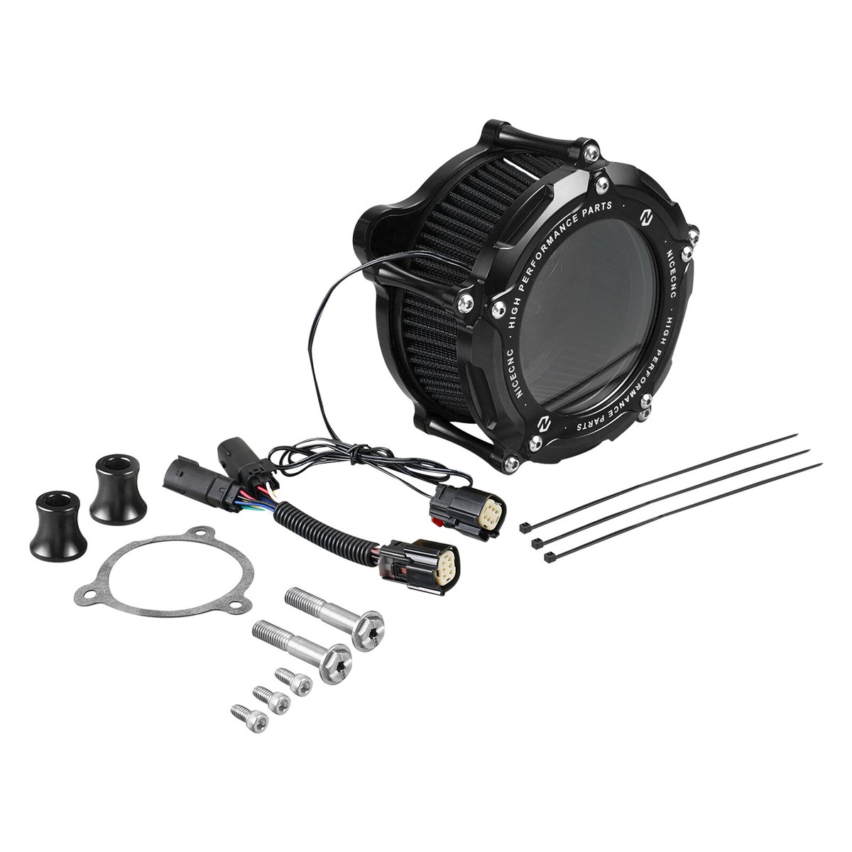 NICECNC Air Cleaner Intake Air Filter w/ LED Strip For Harley