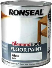 Ronseal Diamond Hard Floor Paint Wood Concrete Floors White 2.5L