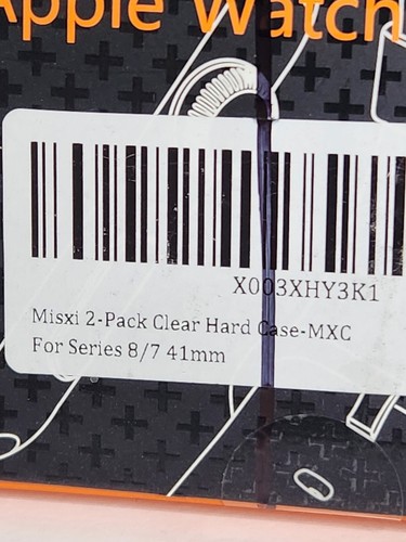 Misxi Case For Apple Watch Series 8/7 41mm 2-Pack Clear Black - Picture 4 of 4