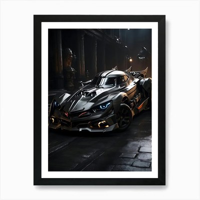 Batman Batmobile 11 Kunstdruck Rahmen gerahmt Wandbild Poster Leinwanddruck Bild