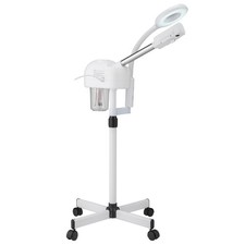 Professional Rolling Facial Steamer w/ Adjustable Height, Touch Timer,600ml Tank