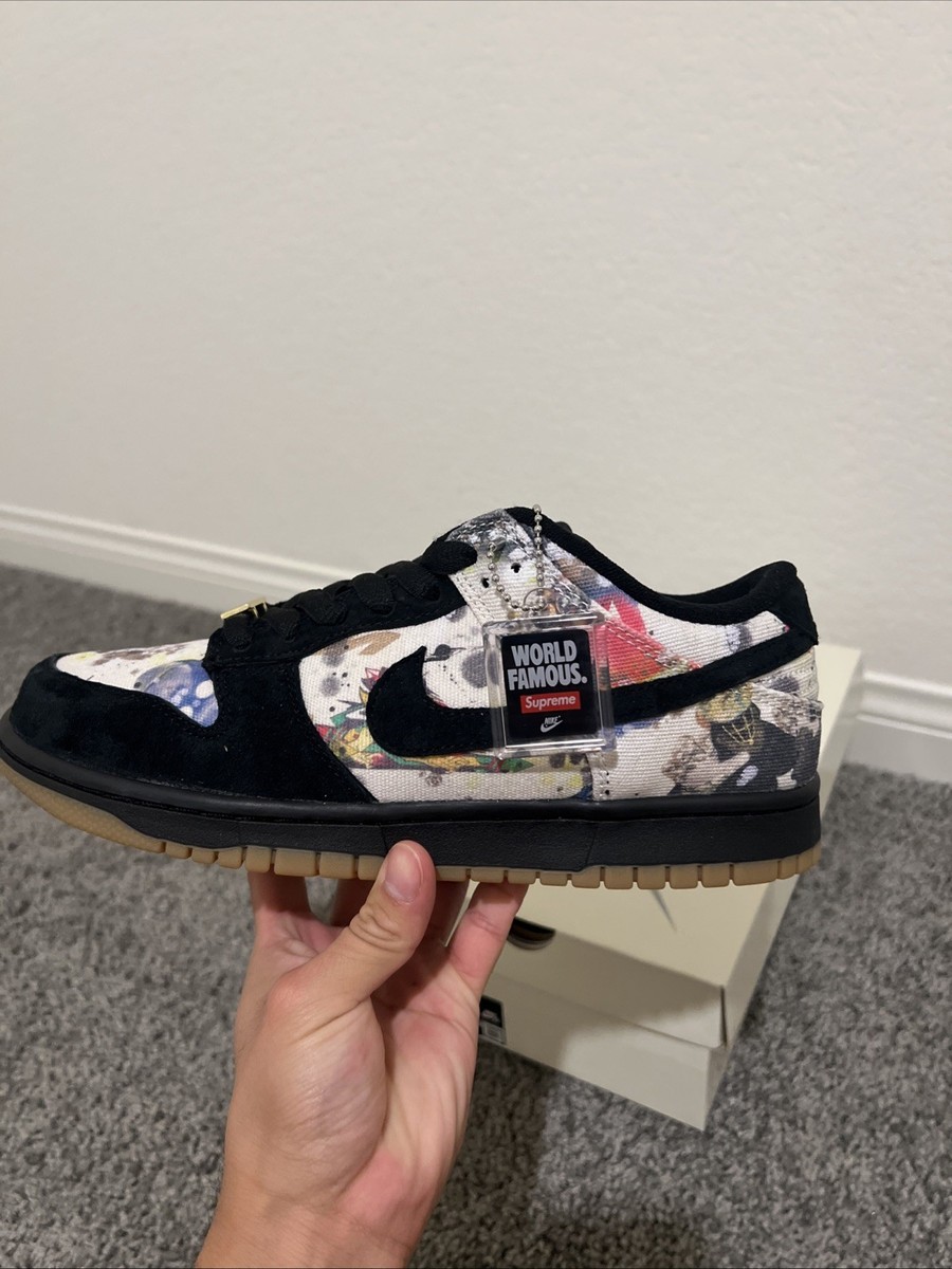 Nike SB Dunk Low Supreme Rammellzee Black Size 8 FD8778-001
