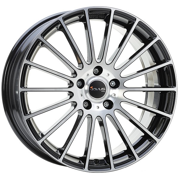 ALLOY WHEEL AVUS AC-M03 FOR VOLKSWAGEN PHAETON 8X18 5X112 BLACK POLISHED 25K