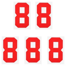 Iron on Numbers 8 Heat Transfer 8" Red Single Number 5Pcs