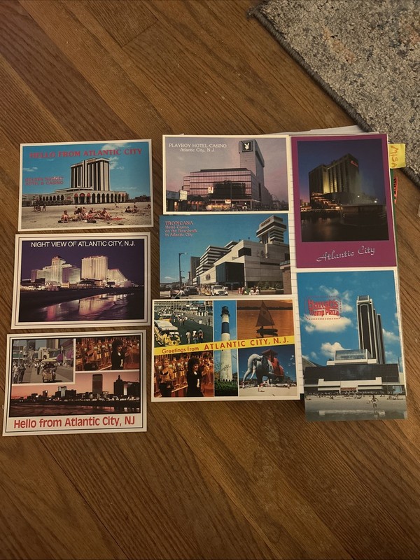 (8) Atlantic City New Jersey Postcards All Unused