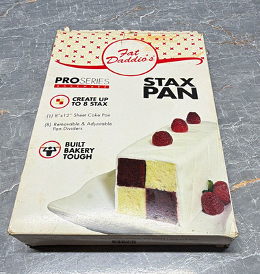 Fat Daddio's ProSeries Stax Pan 8x12 Anodized Aluminum Cake Pan w/ 8 Dividers