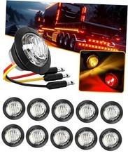 3/4'' Trailer LED Marker Lights Amber to Red Dual Amber to Red Clear Lens 