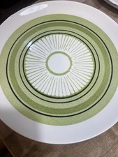 Green & White Abstract Round Dinner Plate 12 ...
