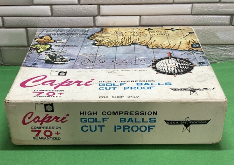 12 Capri Red/Green Double Dots by Kabriko Golf Balls Japan 1960's