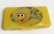 Sesame Street Beginnings Big Bird Yellow  Plastic Wipes Travel Case