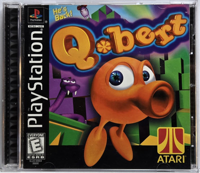Qbert (Sony PlayStation 1, 1999) PS1 CIB Tested Works Manual Tracked Shipping 