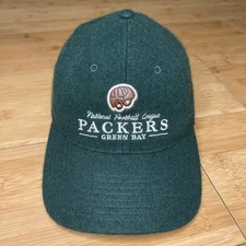 VTG Reebok Gridiron Classic Green Bay Packers Wool LeatherUV Strapback Hat Retro