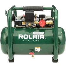 Rolair 1 Hp - Ultra-Quiet (115V) 2.4Cfm@90Psi 2.5 Gallon Oil Less Compressor