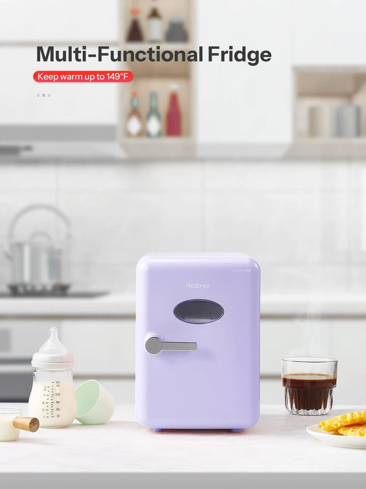 Mini Nevera con Asa, Nevera Pequeña Enfriamiento Rápido 4 Litros/6 Latas Cuidado de la Piel F... Foto 4 de 4