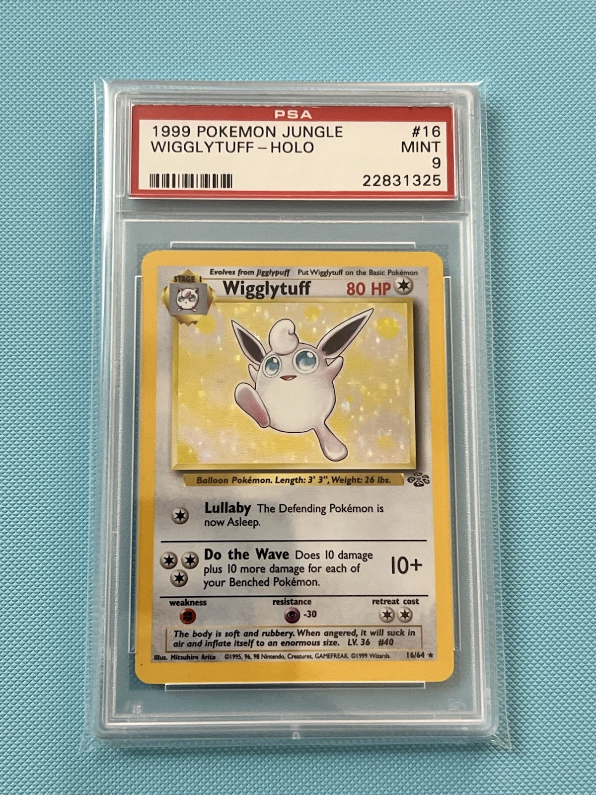 1999 Pokémon Jungle Wigglytuff - Holo #16 PSA 9 MINT