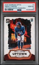 2025 Donruss Optic Abdul Carter Uptown White Pandora RC /25- PSA 10!! Case Hit!
