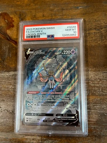 POKEMON 2023 Crown Zenith Full Art ZACIAN V #GG48 PSA 10 Gem Mint RARE