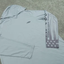 AFTCO Shirt Hoodie Mens Small Performance Fishing Long Sleeve Light Weight