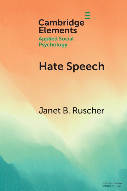 Hate Speech Ruscher Paperback Cambridge University Press 9781009534680