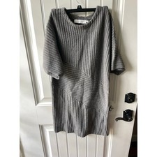 ASTR The Label Gray Ribbed Dolman Sleeve wool Sweater Dress‎ Size S
