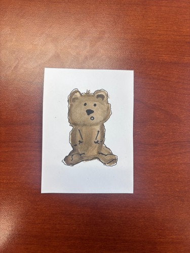 ooh bear - ACEO Original - 1 of 1