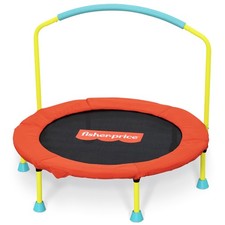 Fisher-Price WonderJump 36" Round Indoor Mini Trampoline, Multicolor Open Box 