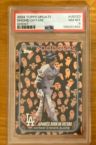 2024 Topps Update Shohei Ohtani #US123 Holiday Ghosts SSP PSA 8 DODGERS MVP