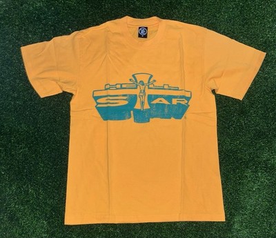 Orange Hell Star Men s Short Sleeve T Shirt Tee Size M