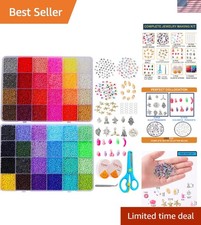 36000 Multicolor 2mm Glass Seed Beads - DIY Jewelry Making Kit for All Seasons